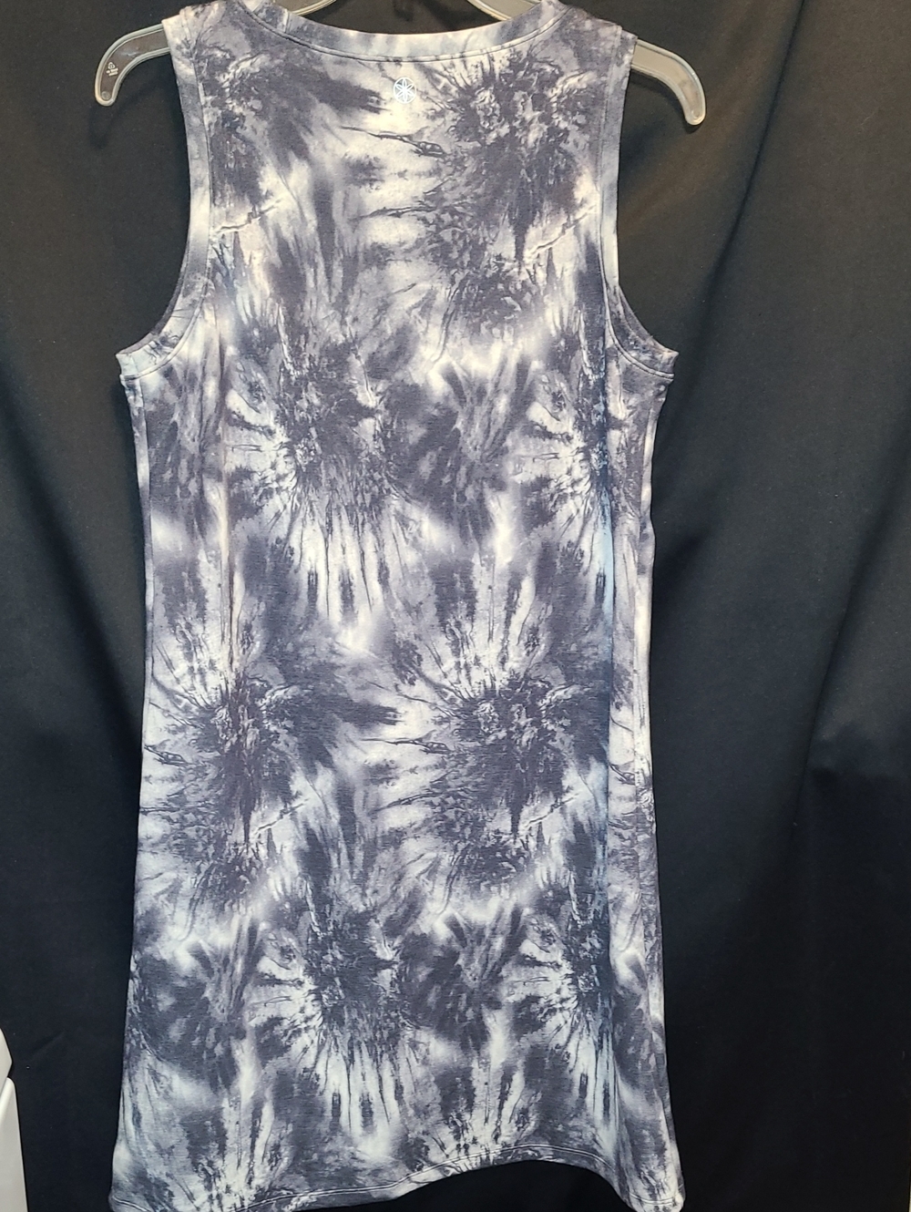 GAIAM Sleeveless Tie-Dye Midi Dress - Gray, White SZ MED - Picture 5 of 7